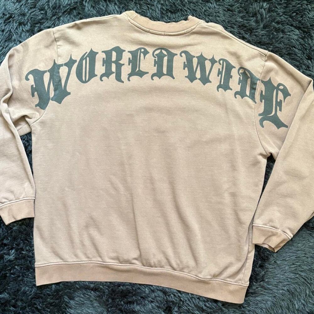 Boohooman worldwide graphic crewneck sweatshirt